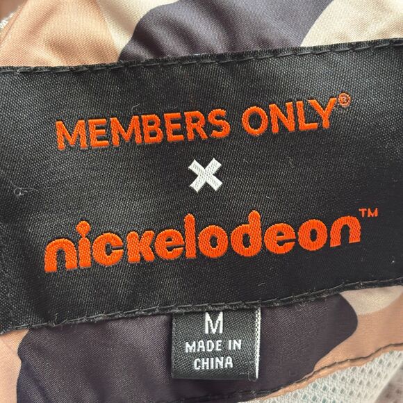 Members Only Nickelodeon Windbreaker Jacket 90s Rugrats Hey Arnold Medium H310 - Picture 9 of 11
